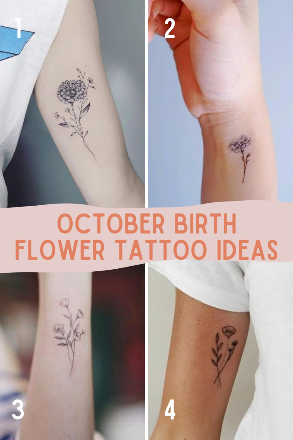 October Birth Flowers Tattoos