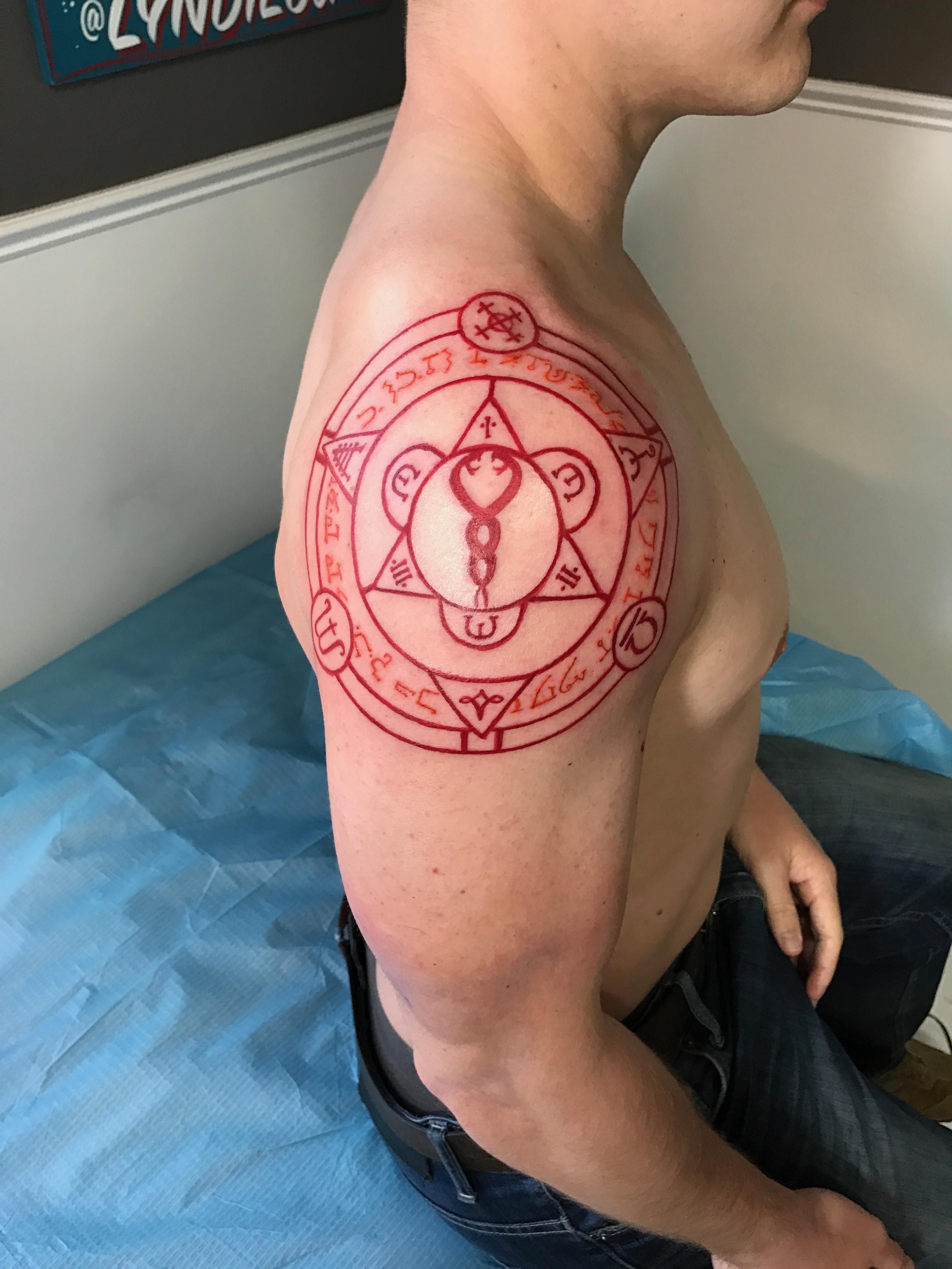 Oh For The Love Of Hermes Alchemy Tattoo Circle Tattoo Tattoos