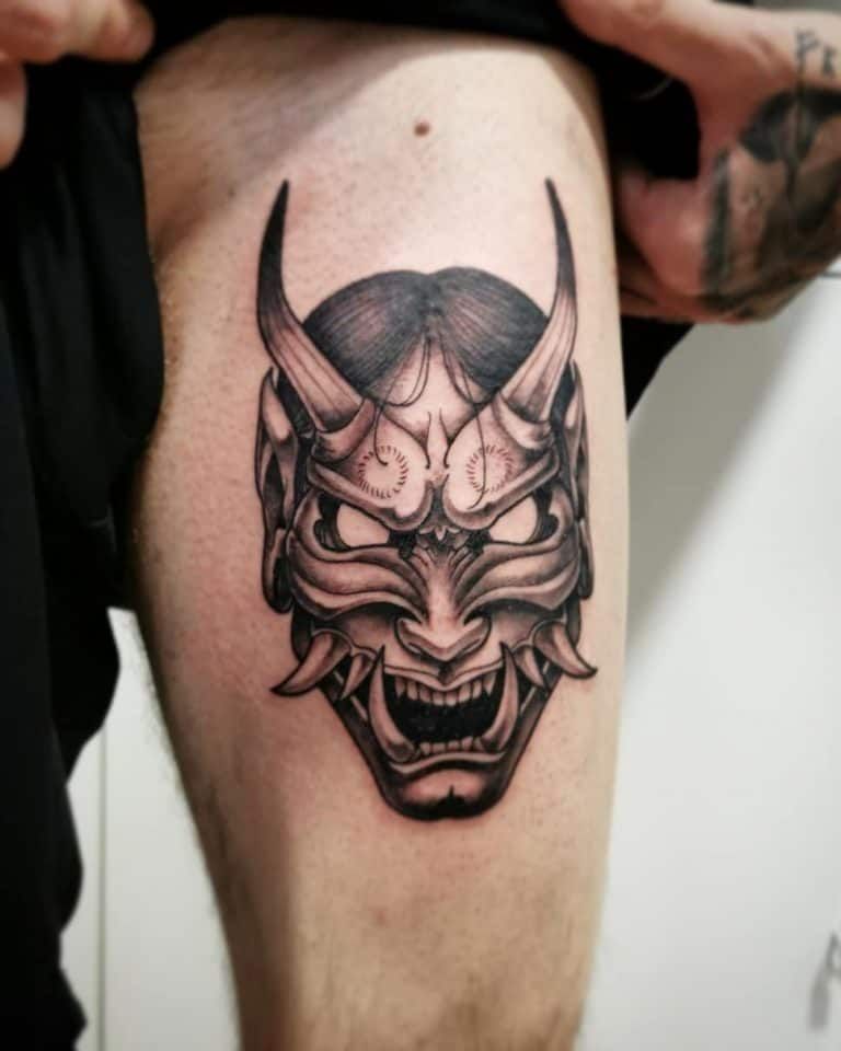 Oni Mask Tattoo Meanings Symbolism Powerful