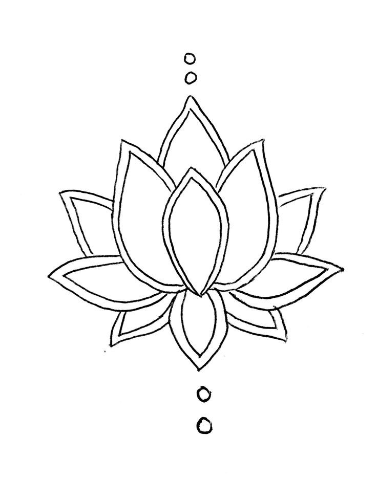 Outline Simple Lotus Flower Tattoo Designs Viraltattoo