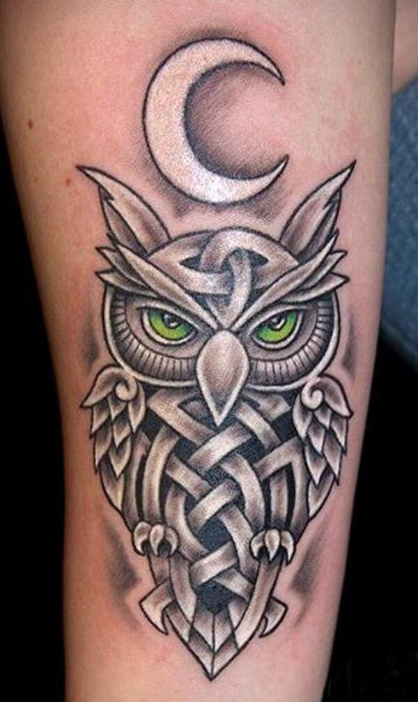 Owl and Moon Tattoo: Symbolism and Designs