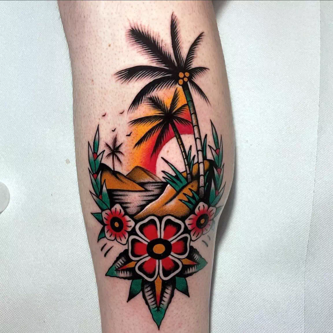 Palm Tree Sunset Tattoo Hqr Syd Flickr