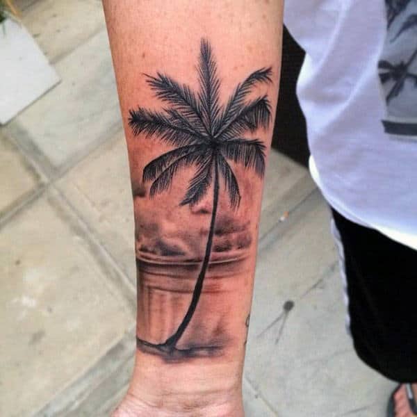 Palm Tree Tattoo Mens