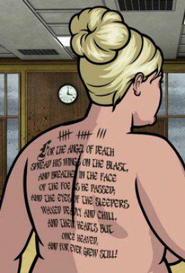 Pam's Back Tattoo from Archer: A Closer Look