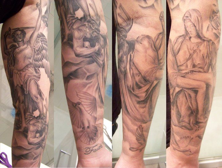 Part Of My Sleeve St Michael Tattoo Forearm Tattoos Tattoos