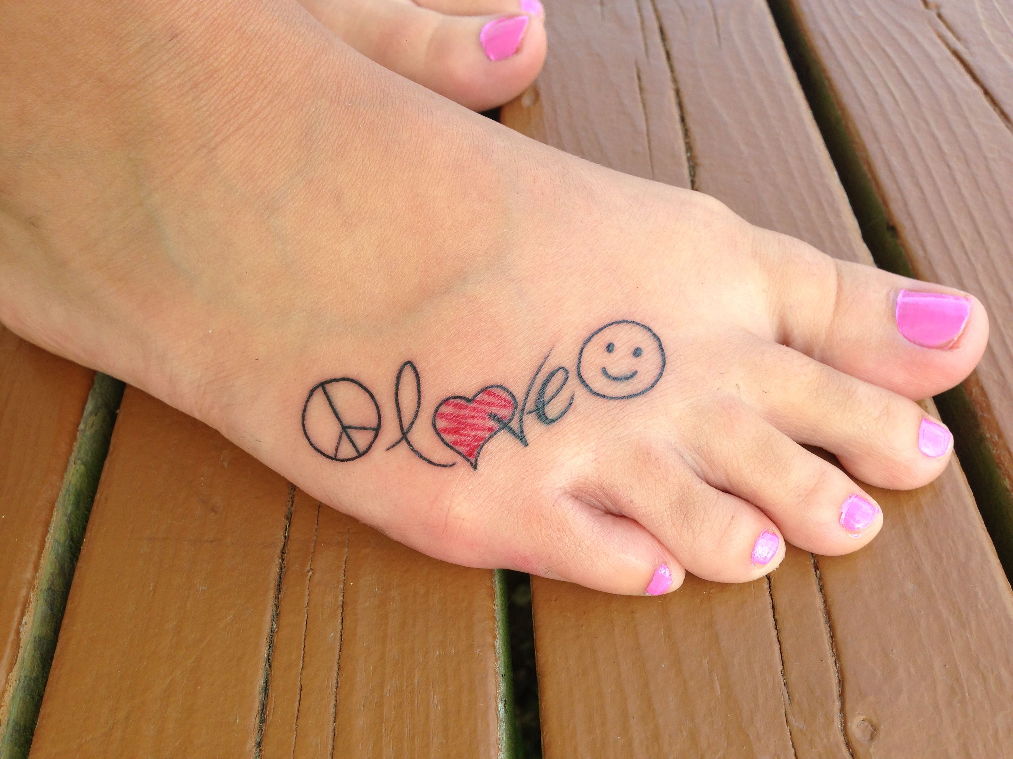 Peace Love Happiness Tattoo Designs Ljtfs