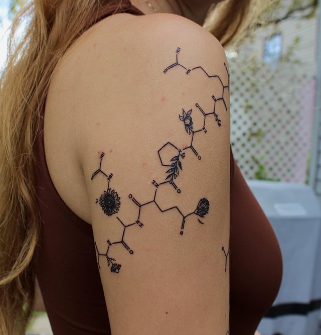 Per Aspera Ad Astra Encoded Into Peptide Tattoo R Biology