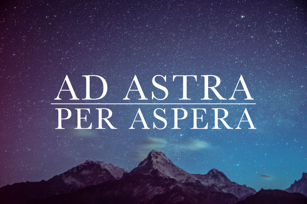 Per Aspera Ad Astra Latin Phrase Sticker By Ekaterina Samoylova Latin