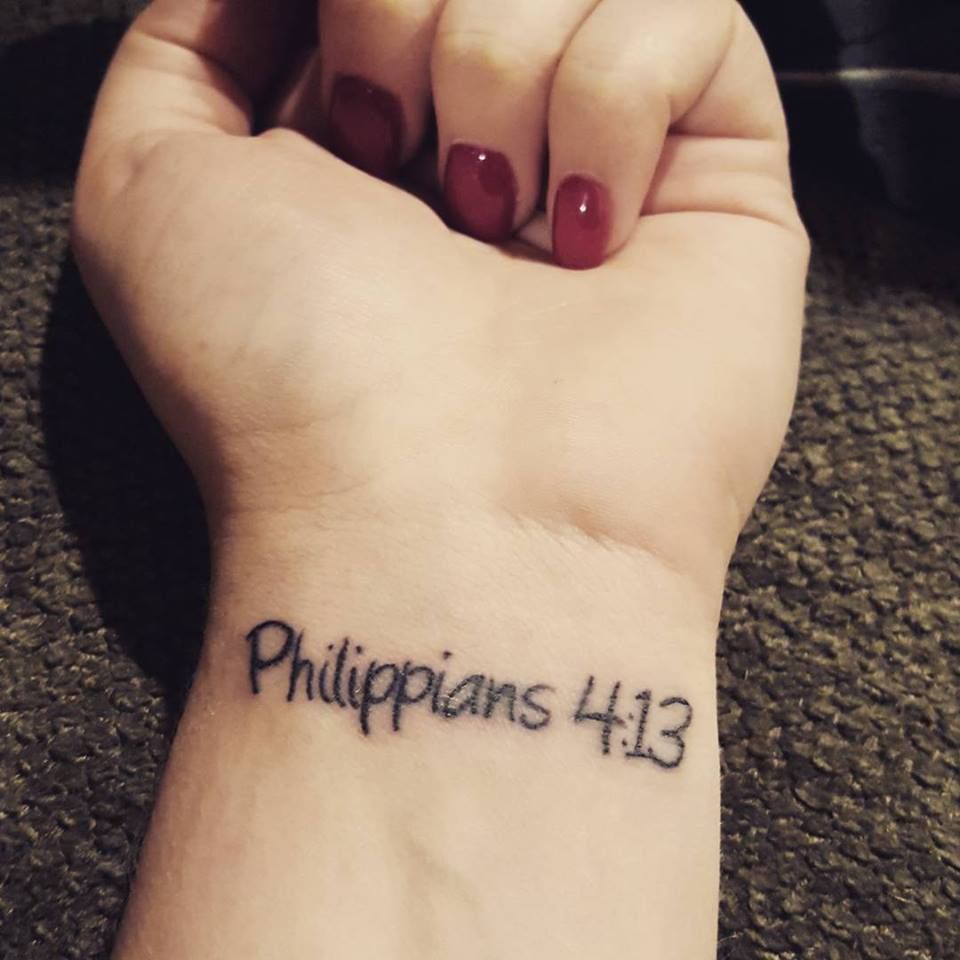 Philippians 4 13 Tattoo On Wrist I Can Do All Things Through Christ