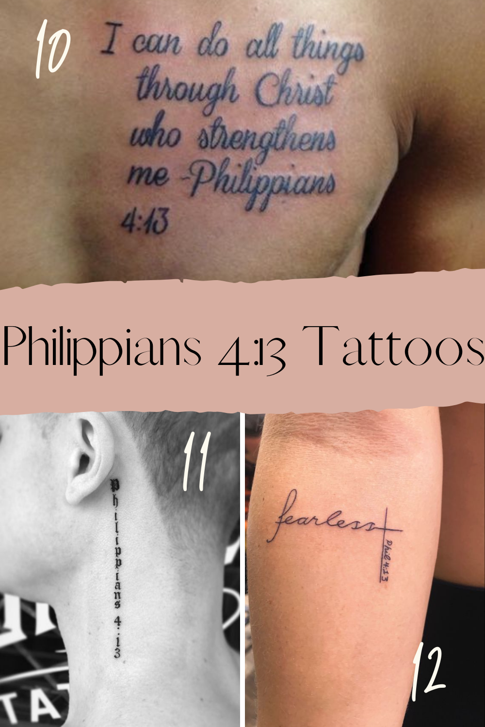 5 Stunning Tattoo Ideas Inspired by Philippians 4:13