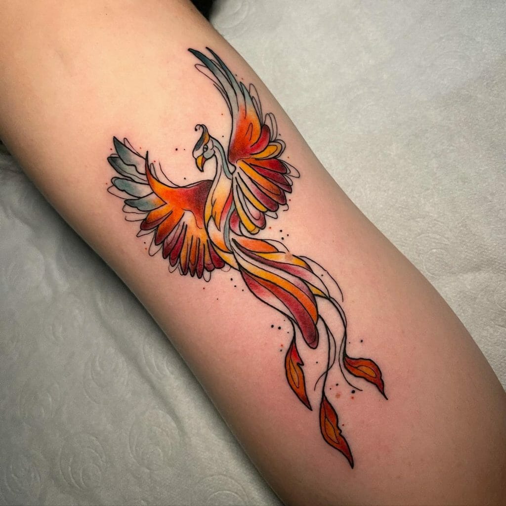 Phoenix Bird Small Tattoo