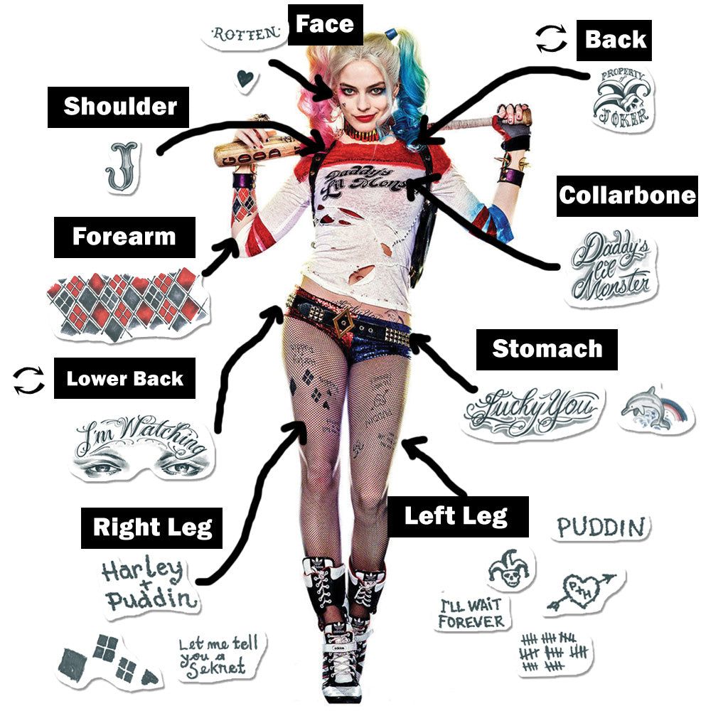 Pictures Of Harley Quinn Amp 39 S Tattoos Anahidish