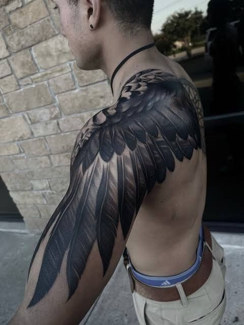 Pin By Dr Kansas On Ink Inspiration Back Tattoos For Guys Wing Tattoo Men Tattoos For Guys