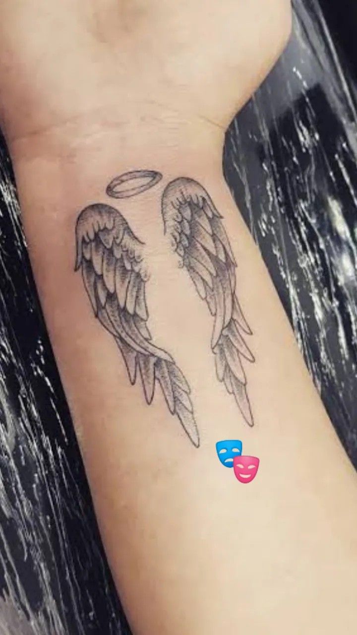 Pin By Joe Hixon On My Tattoo List Heart Shaped Angel Wing Tattoo