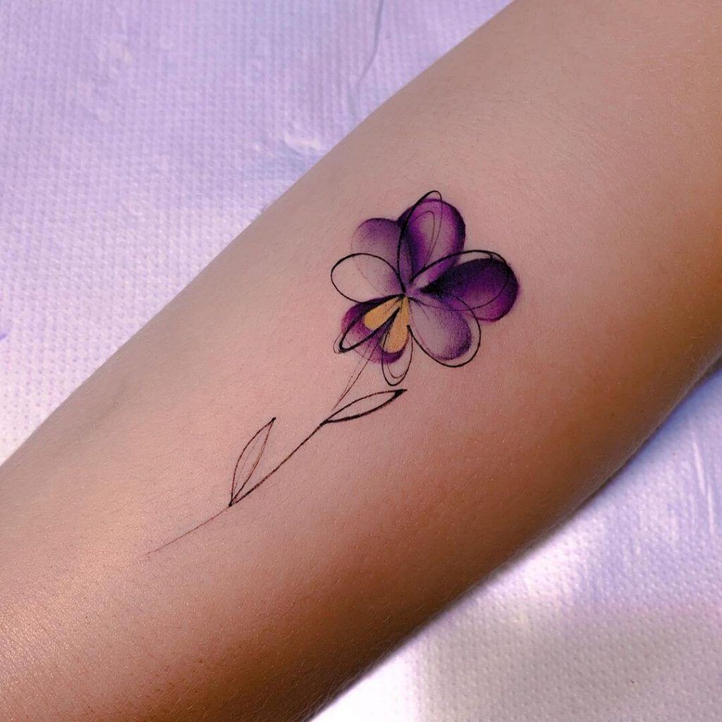 Pin By Rebecca Chettleburgh On Tattoos Violet Flower Tattoos Purple