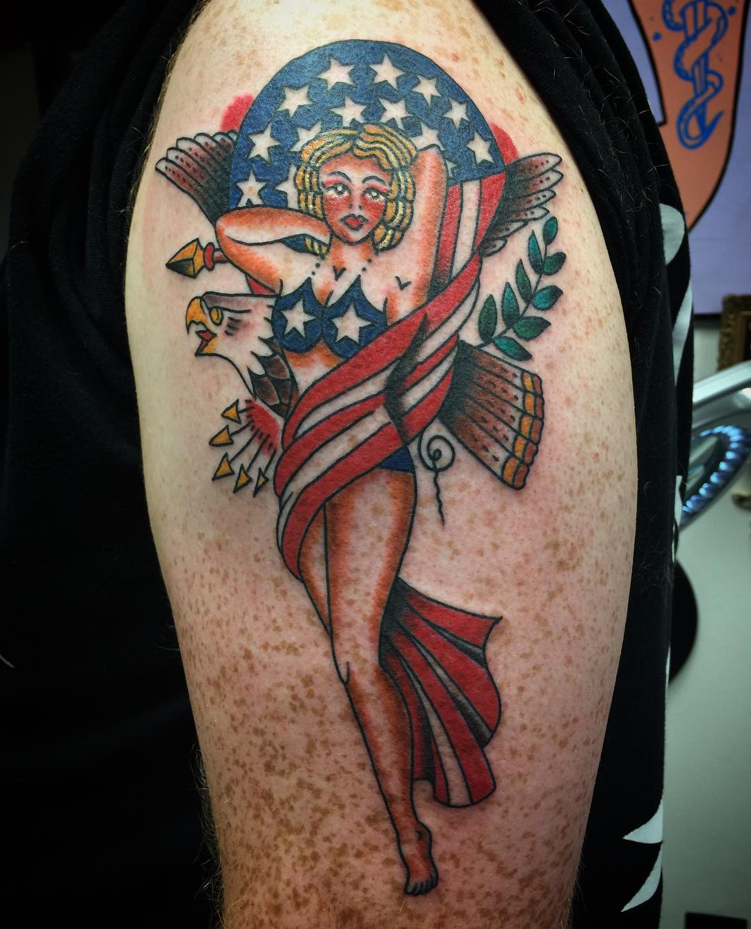 Pin On American Flag Tattoo