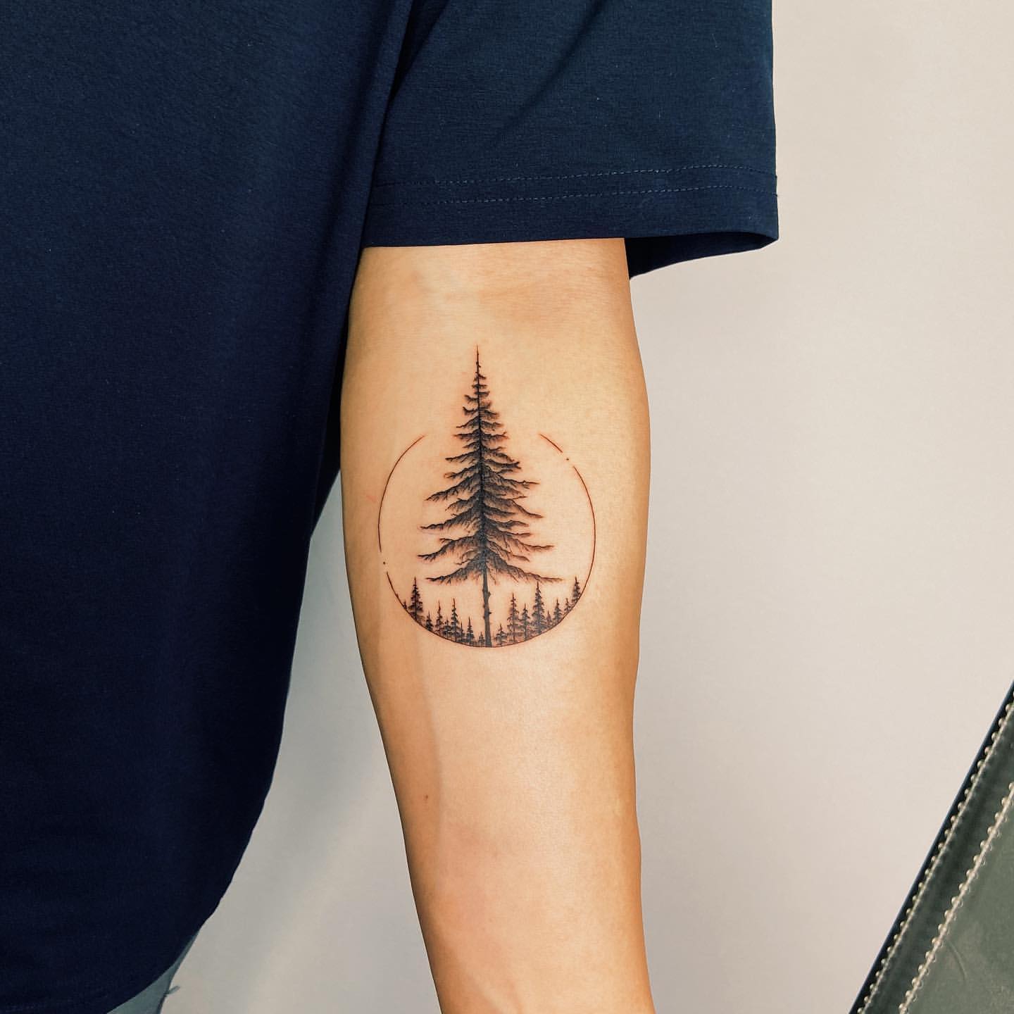 Pine Tree Tattoo Forearm Angelena Mccall