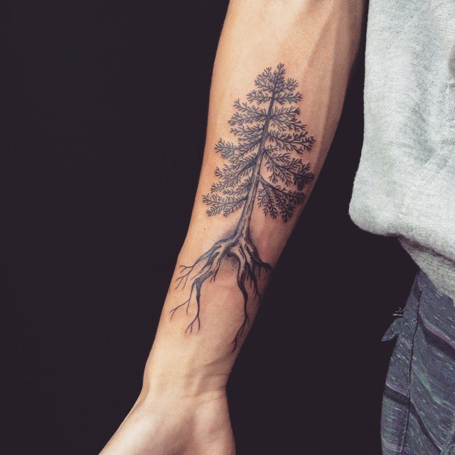 Pine Tree Tattoo on Forearm: Meaning and Design Inspiration