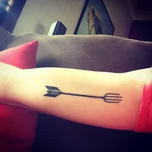 Pitchfork Arrow Inner Arm Tattoo Inner Arm Tattoo Tattoos Arm Tattoo