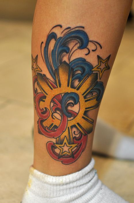 Plain Filipino Sun Tattoo Designs