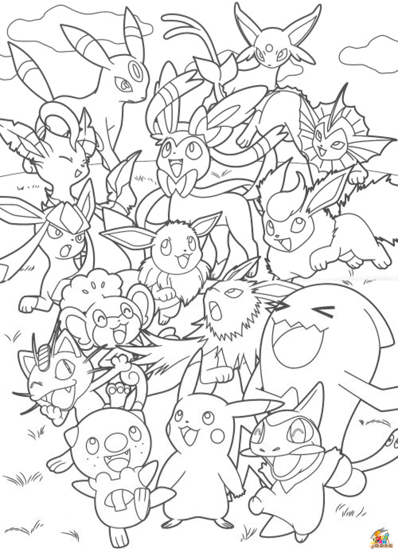 Pokemon Coloring Page Black And White Creative Fabrica