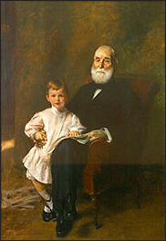 Portrait Of Master Otis Barton And His Grandfather 1903 William Merritt Chase Otis Portrait