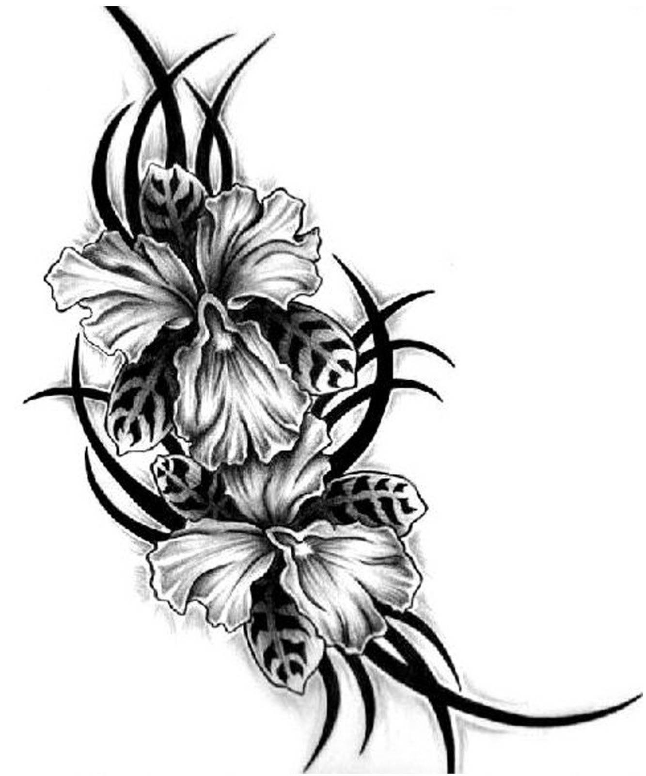 Premium Ai Image Beautiful Black And White Flower Tattoo Art Design