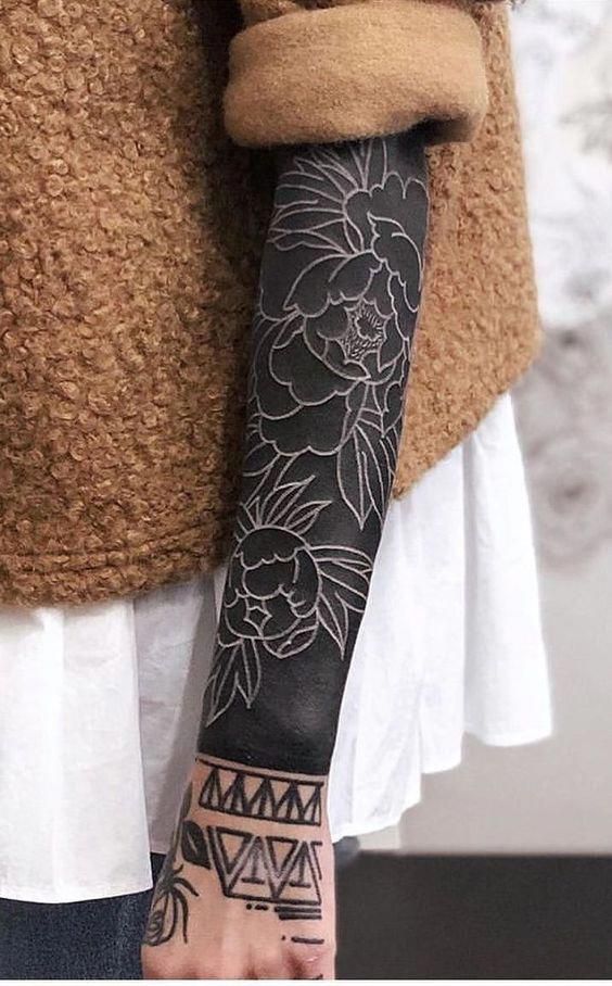 Pretty Sleeve Tattoo Sleevetattoos In 2020 Black Girls With Tattoos Dark Skin Tattoo Tattoos