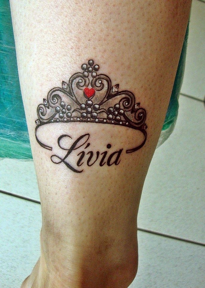 Princess Crown Tattoos With Names