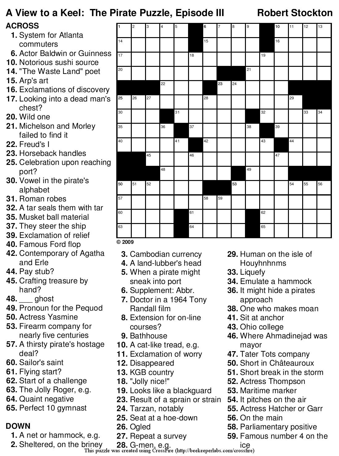 Printable Online Crossword Puzzles