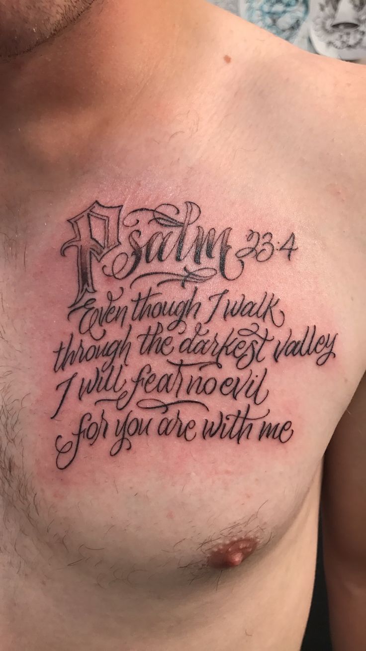 Psalm 23 Verse 4 Tattoo Design Talk