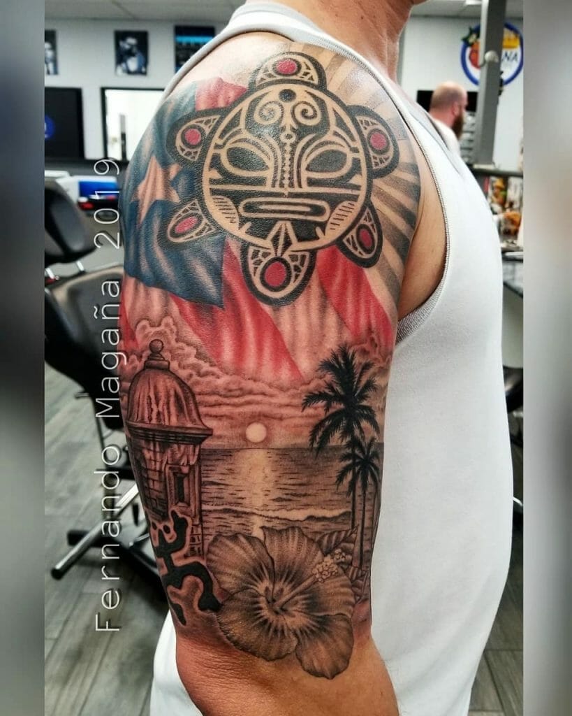 Puerto Rico Tattoos Sleeve Half Sleeve Tattoo Site