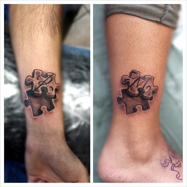 Puzzle Piece Tattoos For Couples Printable Calendars At A Glance