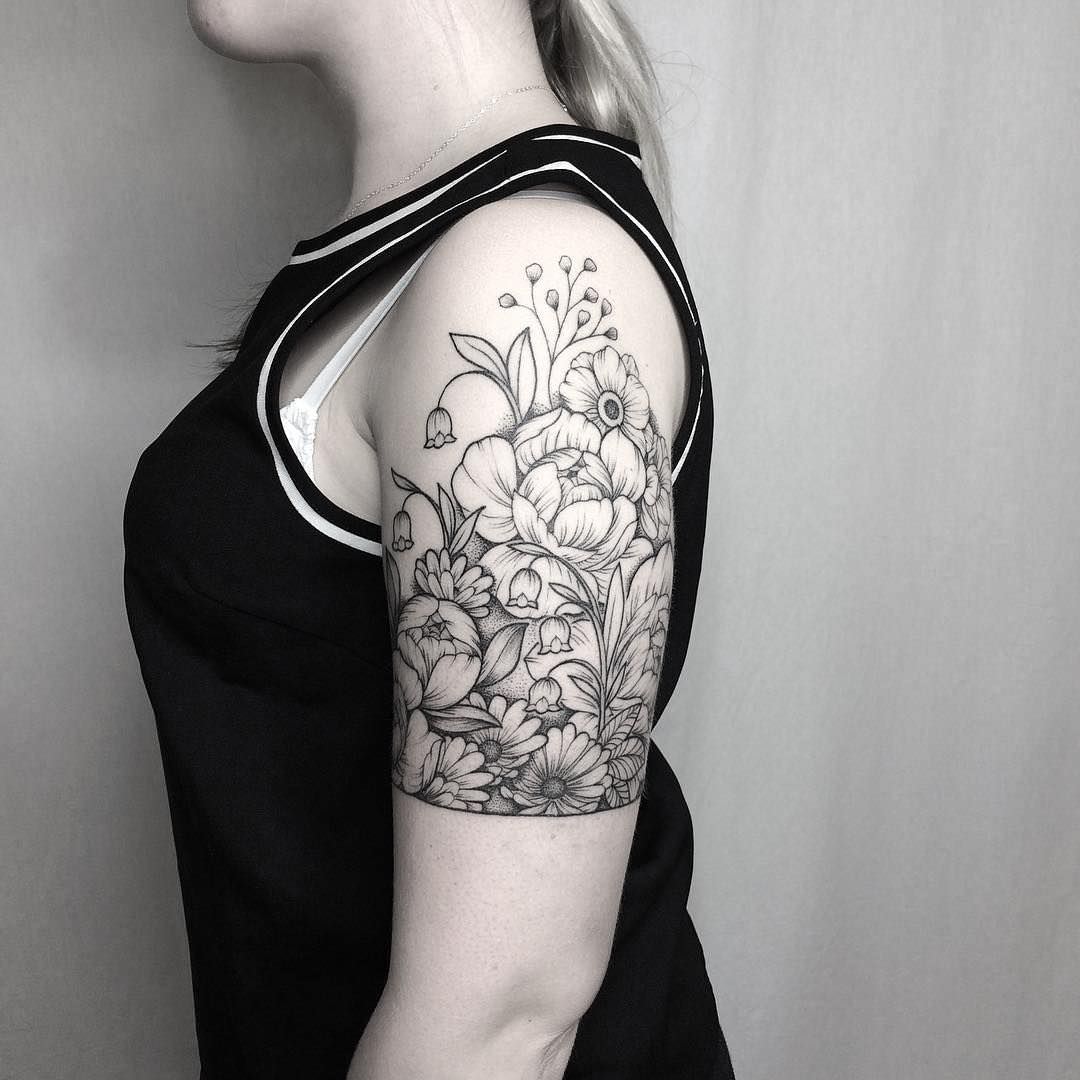 Quarter Sleeve Tattoo For Females