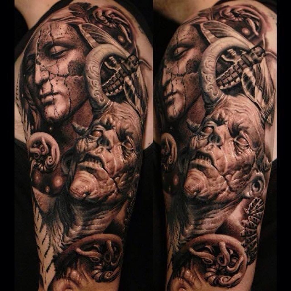 Realistic Angel Demon Tattoo Sergio Sanchez Sick Tattoos Blog Regarding Demon Tattoo Demon