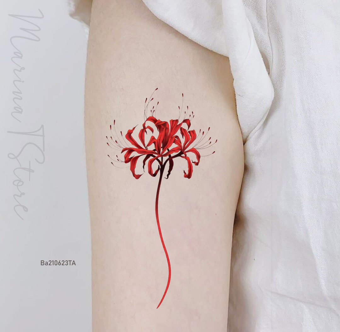 Red Spider Lily Tattoo Lily Tattoo Meaning Lily Tattoo Simplistic