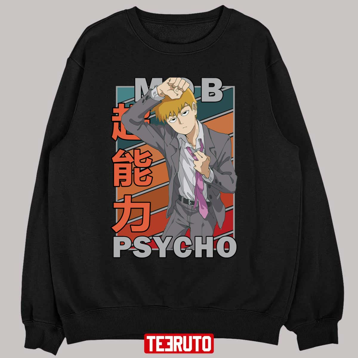 Reigen Arataka Mob Psycho 100 Mobu Saiko Hyaku Color Stripe Design T