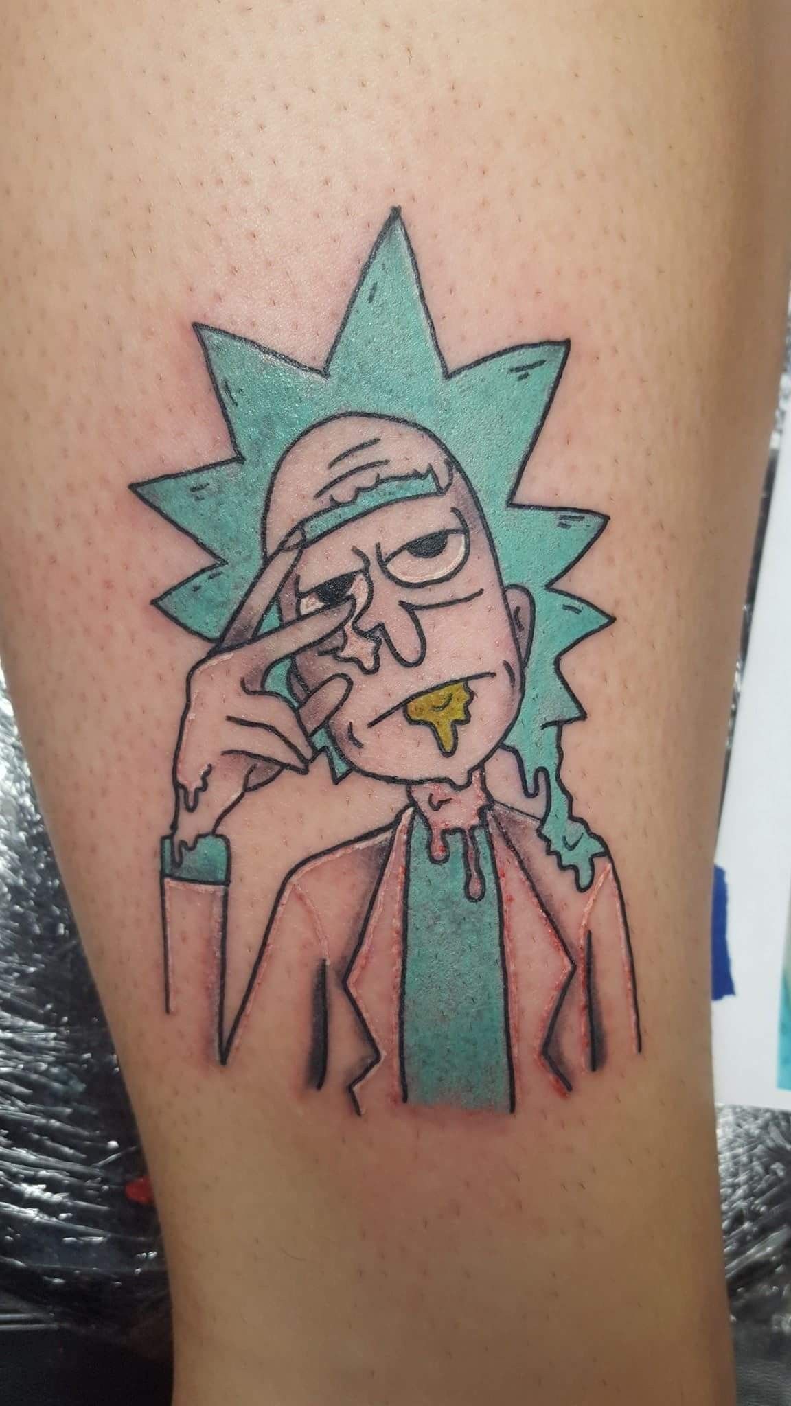 Rick And Morty Rick Tattoo Rick And Morty Tattoo Ricks Tattoo Wolf