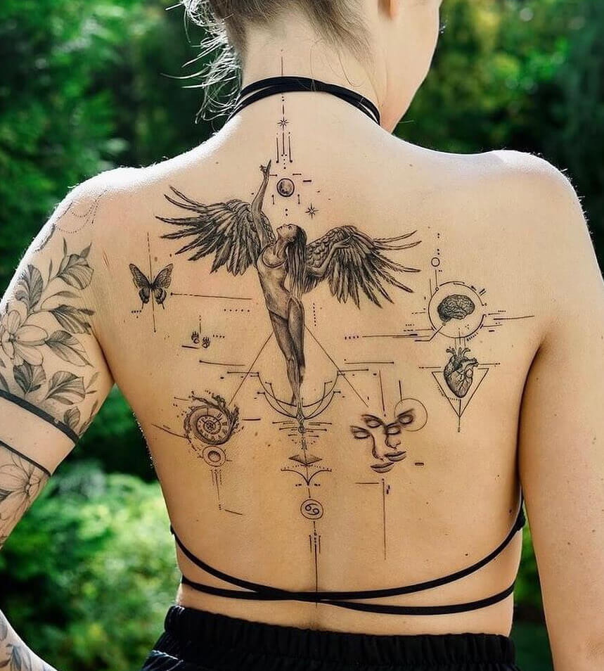 Ripped Fairy Wings Tattoo