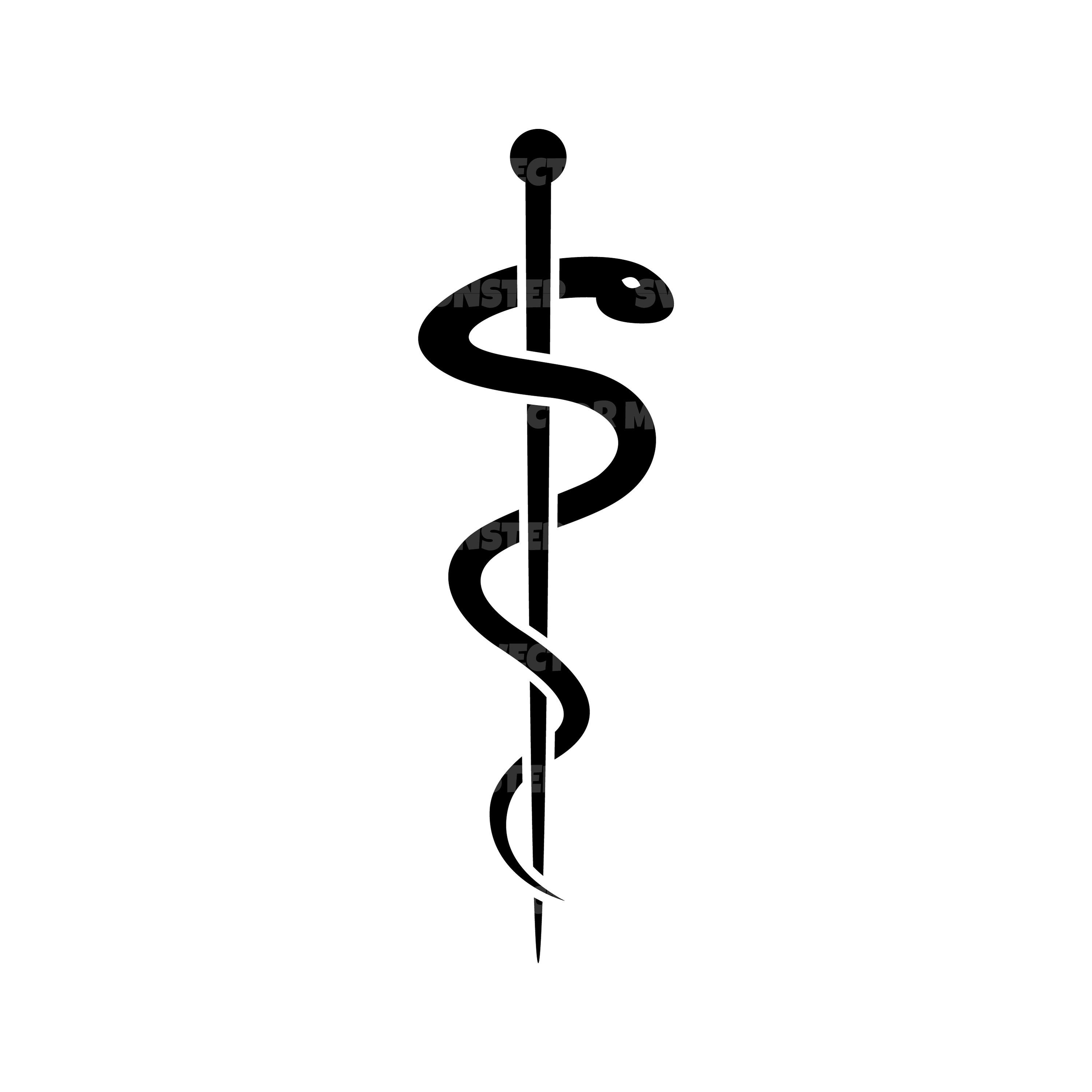 Rod Of Asclepius Svg Medical Symbol Vector Cut File For Etsy Artofit