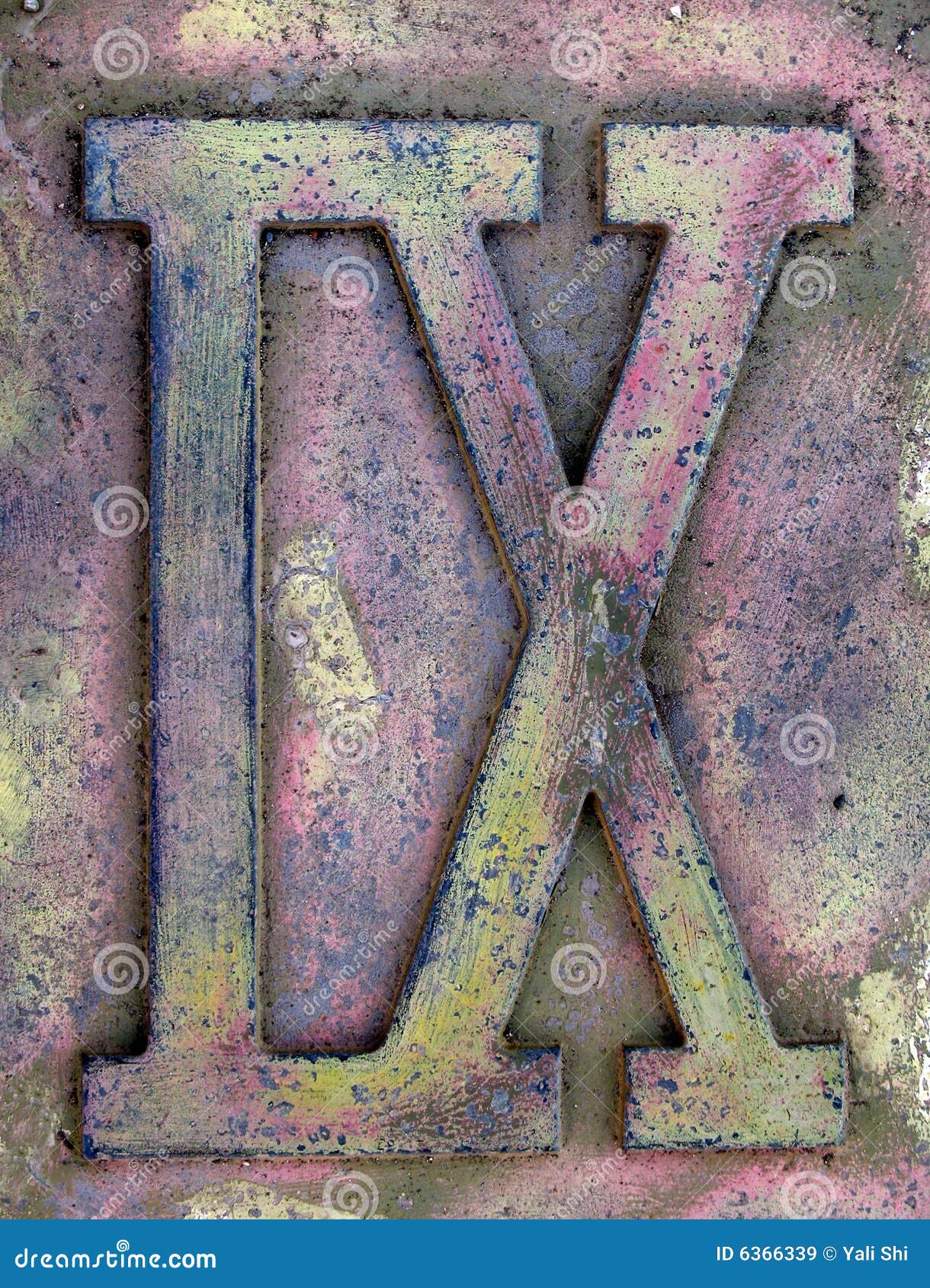 Roman Numeral Grunge Stock Image Image Of Grunge Paint 6366339