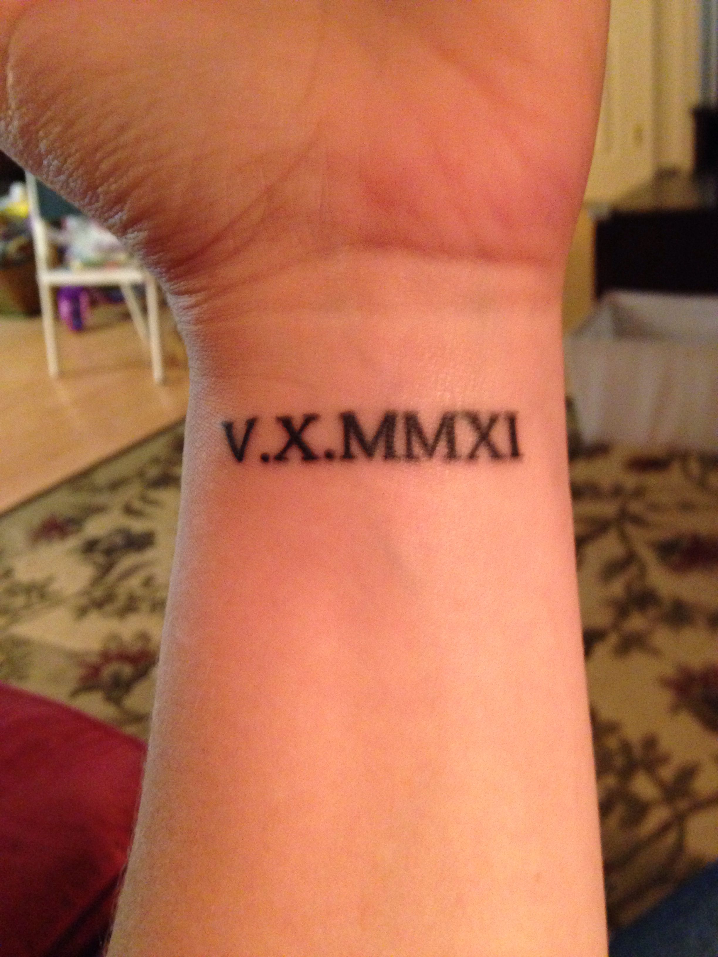 5 Chic Roman Numeral Tattoo Designs for Your Wrist