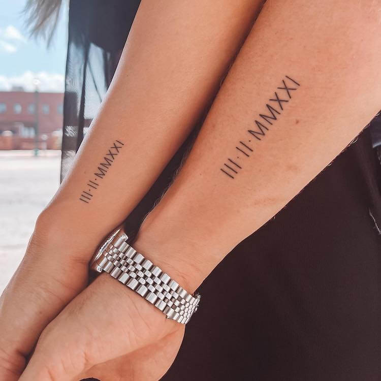 Roman Numeral Tattoo Roman Numbers Tattoo Roman Numeral Tattoos Date Tattoos