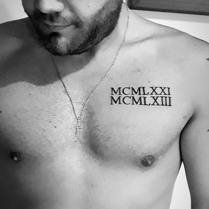 Roman Numerals Chest Tattoos 56 Best Chest Tattoos For Guys