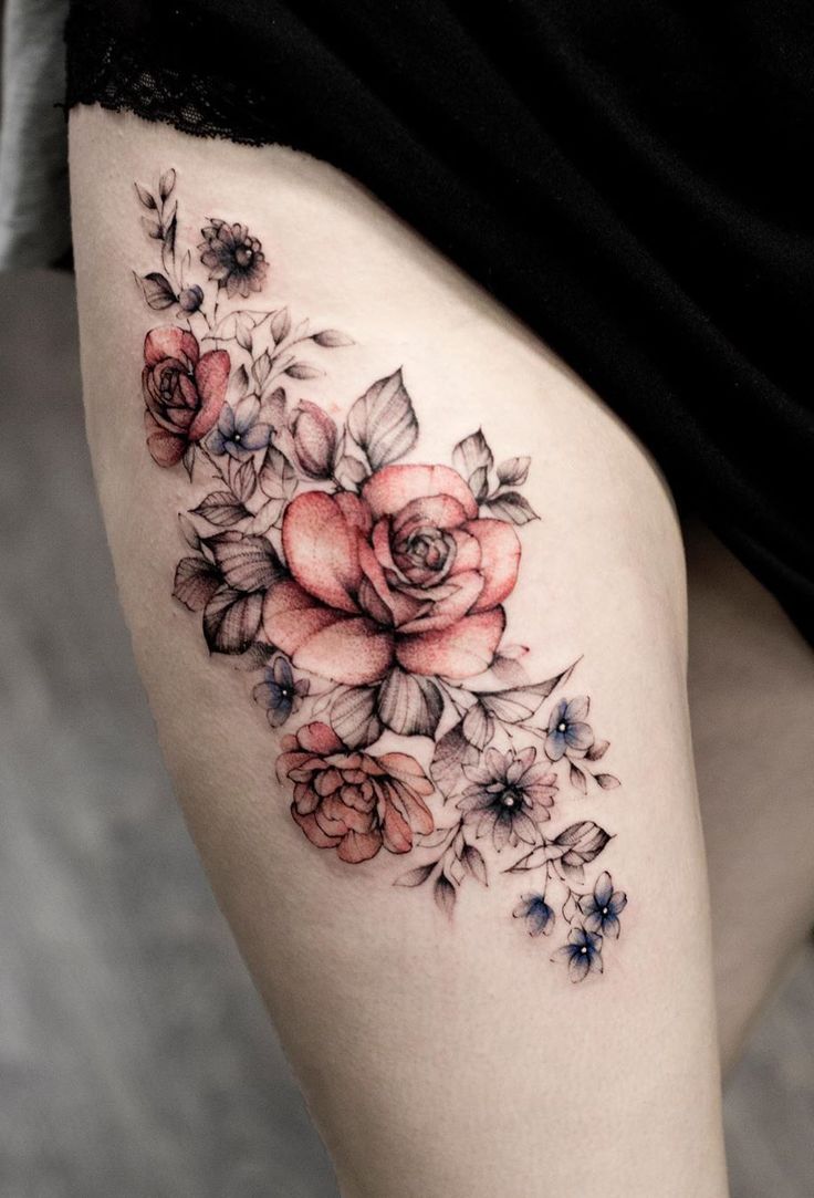 Rose Bush Thigh Tattoo: Meaning, Designs, and Care Tips