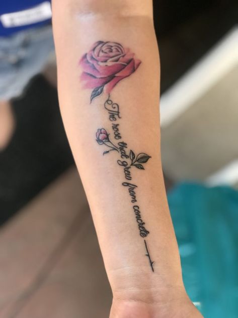 7 Inspiring Meanings Behind Rose From Concrete Tattoos