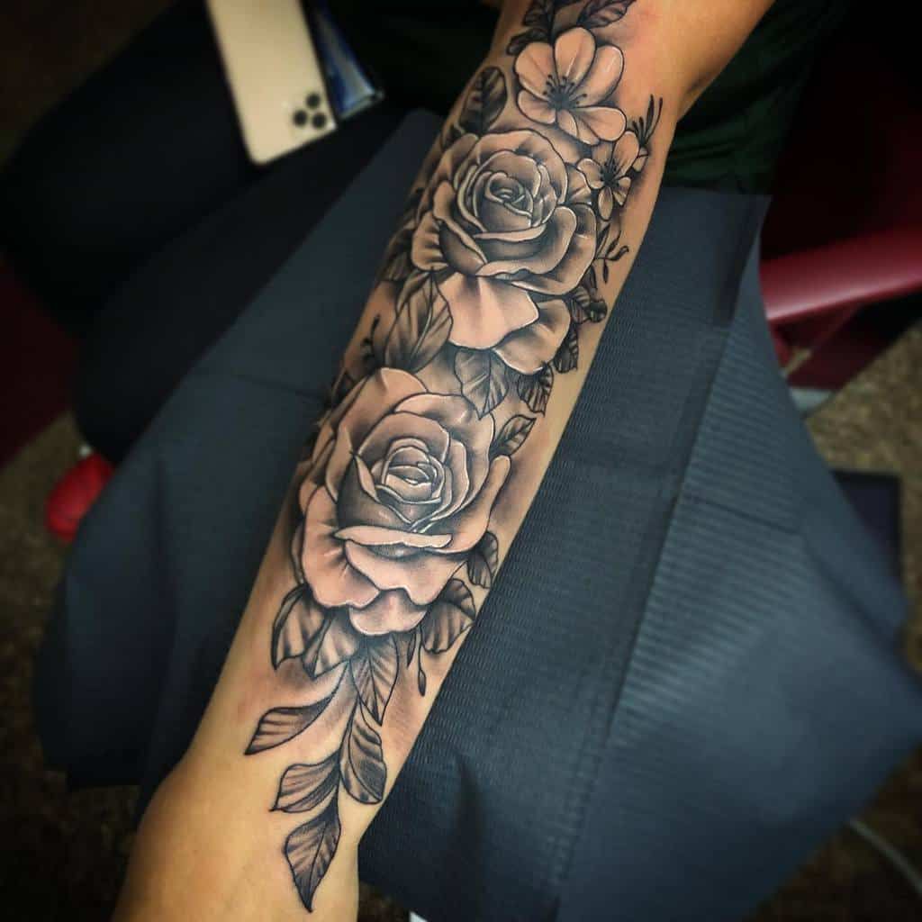 Rose Half Sleeve Tattoo Deera Chat Blog