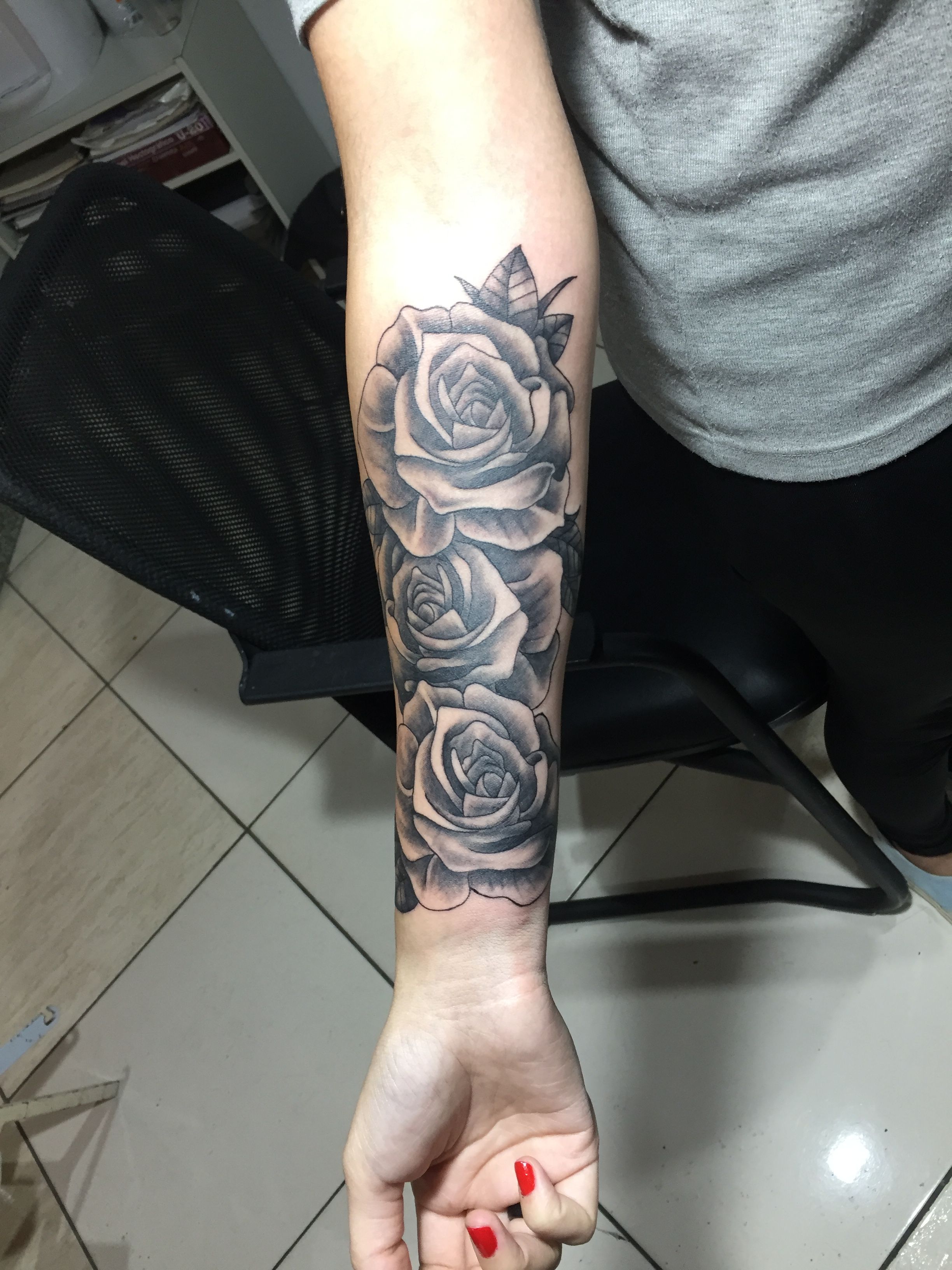 Rose Half Sleeve Tattoo Tattoo Art Tattoo Idea Tattoodesign Roses