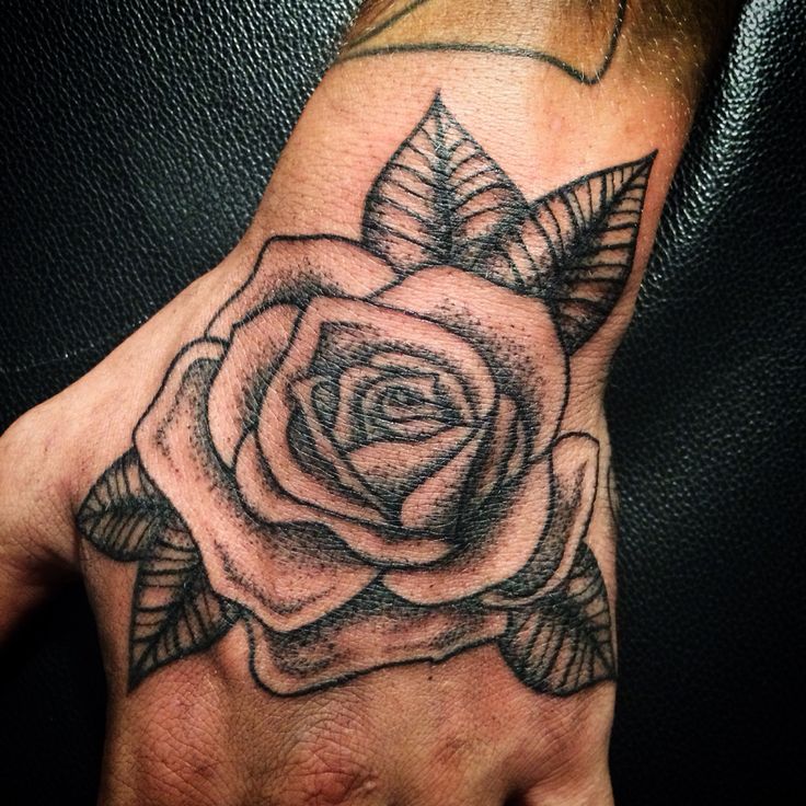 Rose Hand Tattoo Ideas For Men Photos