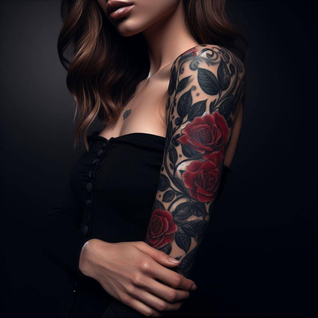 Rose Tattoo Sleeve A Blossoming Canvas Of Personal Expression Your